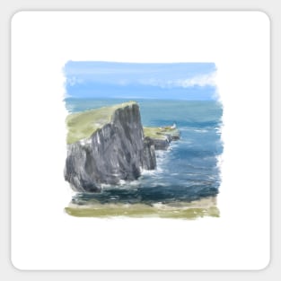 Neist Point Lighthouse on the Isle of Skye Art Sticker